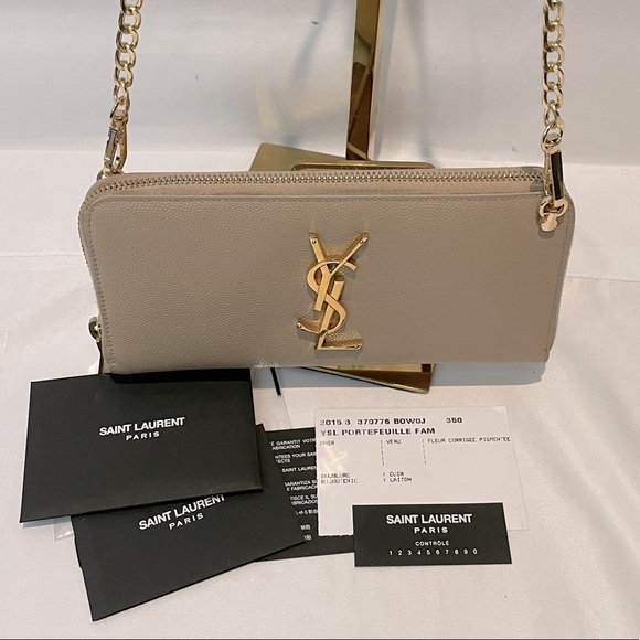 Yves Saint Laurent Handbags - 💯AUTH Yves Saint Laurent grain de poudre Kate WOC